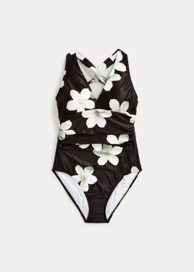 One-Piece Ralph Lauren Mujer Negros / Blancos - Floral Plunge - AWFEH6589